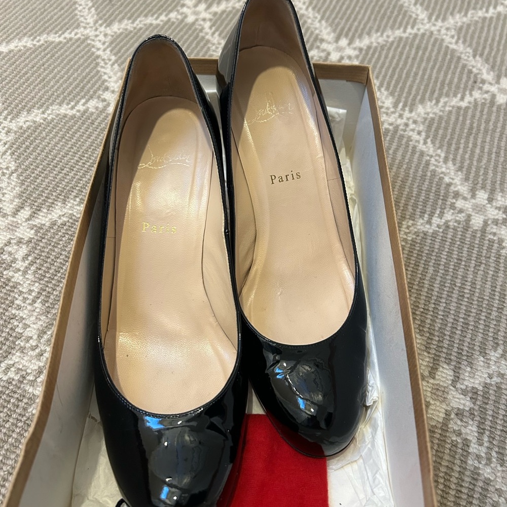 Christian Louboutin Glossy Black Heels